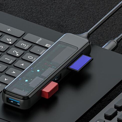 4-in-1 USB Docking Station with High Speed USB 3.0/2.0 Ports and TF Card Reader for Windows (Type-C) in Saudi Arabia
