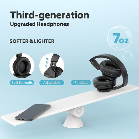 AILIHEN A8 سماعات رأس سلكية، سماعات فوق الأذن مع ميكروفون للطلاب، الفصل الدراسي، السفر، التعلم قابل للتعديل، صوت ستيريو عالي الدقة قابل للطي 3.5 مم للهواتف الذكية، Chromebook، الكمبيوتر المحمول (أحمر) in Kuwait