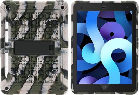 حافظة XZC لجهاز iPad الجيل التاسع/الثامن/السابع (حافظة iPad 10.2 2021/2020/2019) غطاء iPad مقاوم للصدمات للحماية من السقوط مع حامل قلم رصاص وحزام كتف (قوس قزح 2) in Kuwait