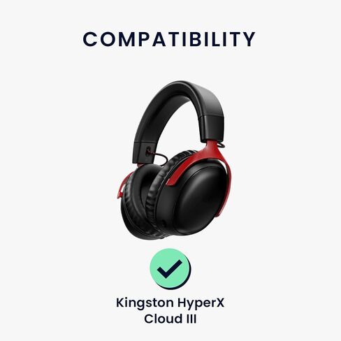 kwmobile Microphone Compatible with Kingston HyperX Cloud III - Replacement Mic for Gaming Headphones - Black in Saudi Arabia