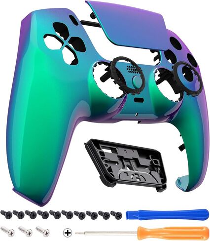 لوحة اللمس الأمامية المعاد تصميمها من eXtremeRate LUNA المتوافقة مع وحدة تحكم ps5 BDM-010 020 030 040، غطاء بديل مخصص للوحة اللمس متوافق مع وحدة تحكم ps5 in Saudi Arabia