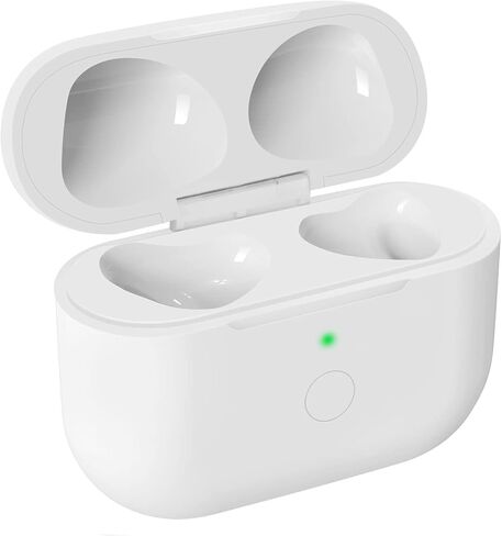 علبة شحن بديلة متوافقة مع AirPods الجيل الثالث، حافظة شاحن AirPods 3 اللاسلكية مع زر مزامنة الاقتران بدون سماعات أذن، أبيض in Kuwait