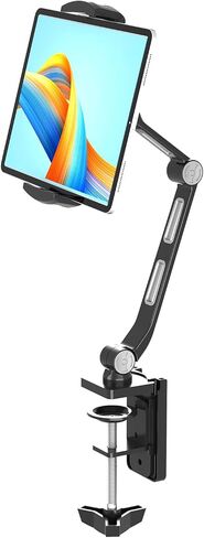 suptek Aluminum Alloy Tablet Stand for Desk, Adjustable Foldable Arm Holder Mount Compatible with iPad 10/9th, iPad 13/12.9 Pro, Portable Monitor 12.9-18.6'', YF208BV1 in Saudi Arabia