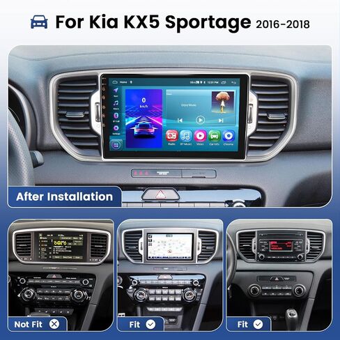 ستيريو Android 13 لسيارة Kia Sportage KX5 2016-2018 مع Apple CarPlay اللاسلكي Android Auto، شاشة لمس 9 بوصة نظام GPS Navi مع وصلة مرآة للكاميرا الاحتياطية WiFi RDS BT SWC in Saudi Arabia
