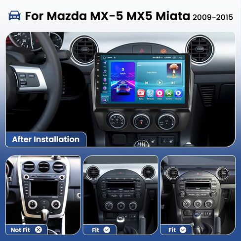 [2G+64G] ستيريو Hikity Android 13 لسيارة Mazda MX-5 Miata (2009-2015)، راديو GPS بشاشة لمس 9 بوصات مع Carplay Android Auto WiFi Bluetooth RDS احتياطية in Saudi Arabia