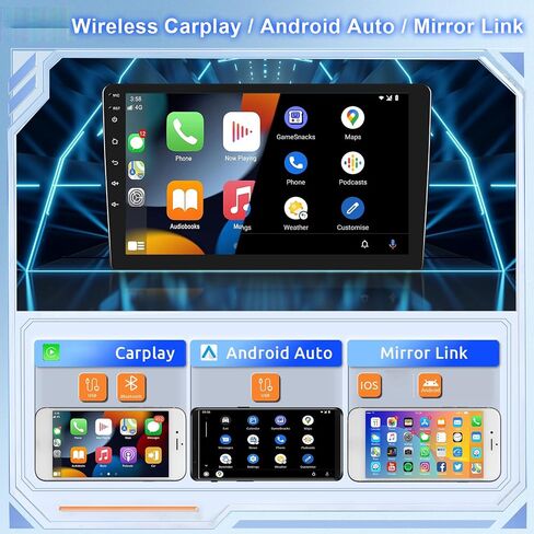 2G 64G لسيارة Ford Escape Kuga 2013-2019 Android Car Stereo Radio Carplay، Rimoody 9 بوصة شاشة تعمل باللمس راديو السيارة مع Android Auto Mirror Link Bluetooth FM/RDS GPS WiFi HiFi SWC كاميرا احتياطية in Saudi Arabia