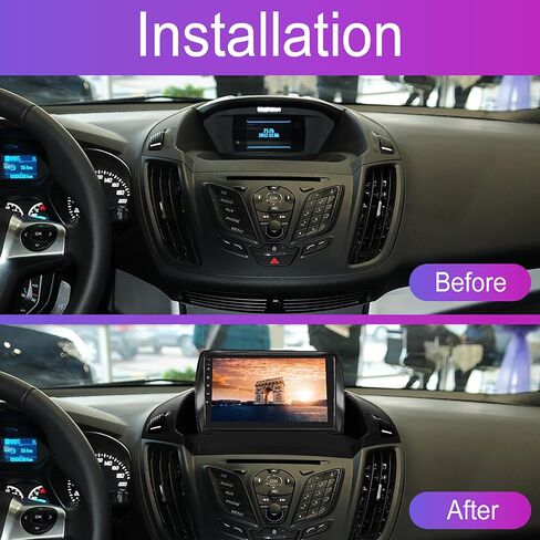 2G 64G لسيارة Ford Escape Kuga 2013-2019 Android Car Stereo Radio Carplay، Rimoody 9 بوصة شاشة تعمل باللمس راديو السيارة مع Android Auto Mirror Link Bluetooth FM/RDS GPS WiFi HiFi SWC كاميرا احتياطية in Saudi Arabia