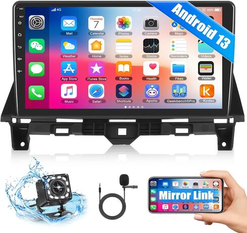 SIXWIN Android Car Stereo لهوندا أكورد 2008 2009 2010 2011 2012 2013 10.1 بوصة شاشة تعمل باللمس بلوتوث راديو السيارة مع نظام تحديد المواقع والملاحة واي فاي مرآة رابط SWC FM راديو USB SD AUX + كاميرا احتياطية هيئة التصنيع العسكري in Kuwait