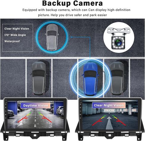 SIXWIN Android Car Stereo لهوندا أكورد 2008 2009 2010 2011 2012 2013 10.1 بوصة شاشة تعمل باللمس بلوتوث راديو السيارة مع نظام تحديد المواقع والملاحة واي فاي مرآة رابط SWC FM راديو USB SD AUX + كاميرا احتياطية هيئة التصنيع العسكري in Kuwait