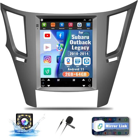 【2G+64G】 ستيريو راديو السيارة Android 13 لسيارة Subaru Outback Legacy 2010 2011 2012 2013 2014 في Dash GPS Navigation، 9.7 بوصة شاشة لمس عمودية راديو بلوتوث، FM/WiFi/مرآة Link/SWC+كاميرا احتياطية وميكروفون in Saudi Arabia