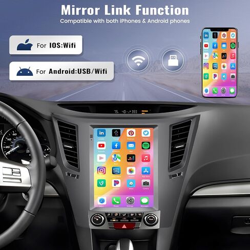 【2G+64G】 ستيريو راديو السيارة Android 13 لسيارة Subaru Outback Legacy 2010 2011 2012 2013 2014 في Dash GPS Navigation، 9.7 بوصة شاشة لمس عمودية راديو بلوتوث، FM/WiFi/مرآة Link/SWC+كاميرا احتياطية وميكروفون in Saudi Arabia