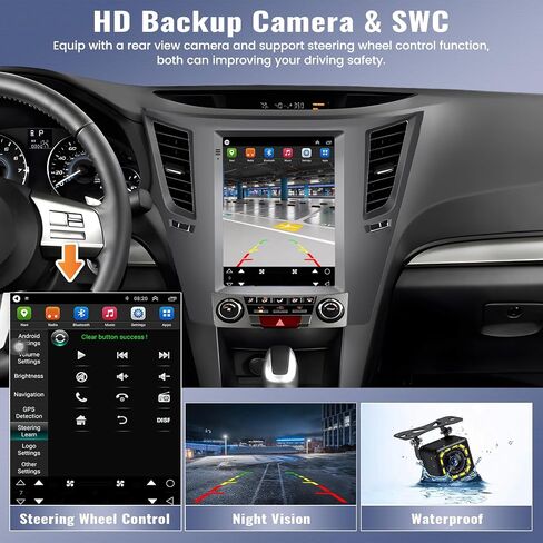 【2G+64G】 ستيريو راديو السيارة Android 13 لسيارة Subaru Outback Legacy 2010 2011 2012 2013 2014 في Dash GPS Navigation، 9.7 بوصة شاشة لمس عمودية راديو بلوتوث، FM/WiFi/مرآة Link/SWC+كاميرا احتياطية وميكروفون in Saudi Arabia