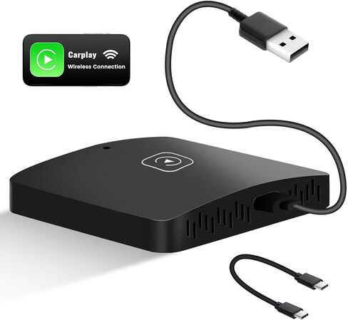 محول CarPlay اللاسلكي للسيارات يحول CarPlay السلكي من المصنع إلى لاسلكي، أحدث التوصيل والتشغيل لعام 2024 محول Dongle Car Play اللاسلكي سريع وسهل الاستخدام، للسيارات من 2016 وiPhone iOS 10+ in Saudi Arabia