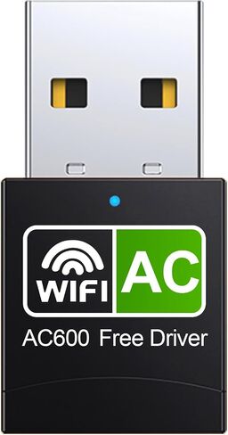 High-Speed 600Mbps USB Wifi Adapter for Desktop PC and Laptop - Dual Band 2.4GHz/5GHz Wifi Dongle - Easy Installation and Fast Connection Coal-Black in Saudi Arabia