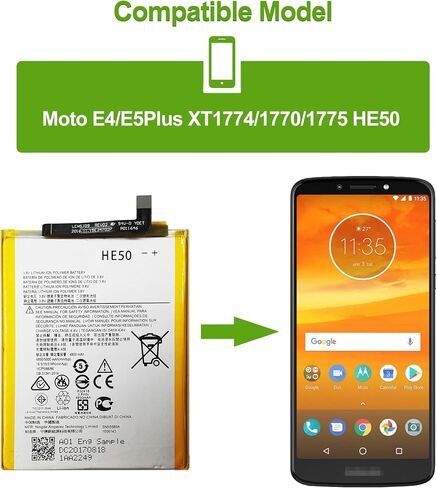 بطارية بديلة متوافقة مع Motorola E4/E5Plus XT1774/1770/1775 HE50 مع مجموعة أدوات in Saudi Arabia