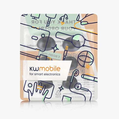 kwmobile 6X Replacement Ear Tips Compatible with JBL Live Pro 2 TWS - Set of Silicone Eartips for Earbuds Headphones in Kuwait