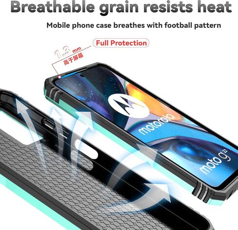 حافظة Moto G 5G 2024، حافظة Moto G Play 5G 2024، حافظة هاتف من البلاستيك الصلب من مطاط السيليكون الناعم مع غطاء عدسة كاميرا منزلقة + حلقة مسند قابلة للدوران 360 درجة + واقي شاشة HD أزرق in Kuwait