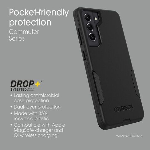 حافظة OtterBox Commuter Series لهاتف Samsung Galaxy S21 FE 5G (فقط) - عبوة غير مخصصة للبيع بالتجزئة - Rock Skip Way (أزرق) in Saudi Arabia