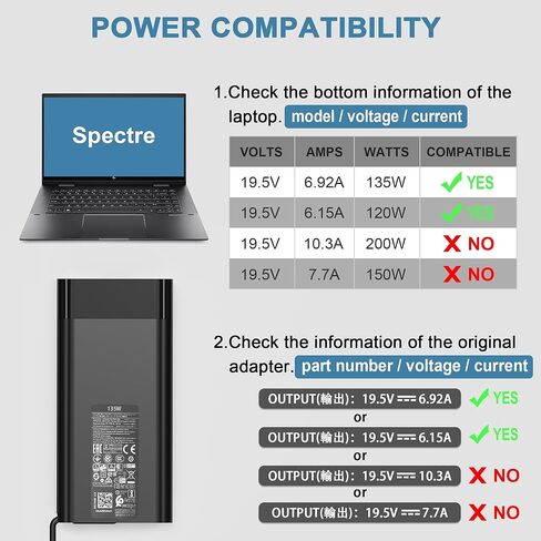 2024 جديد 135 وات 19.5 فولت 6.9 أمبير شاحن الكمبيوتر المحمول HP Spectre X360 15t-df100 CTO HP OMEN 15 L15534-001، Hp Pavilion Gaming 15 17 ec0013dx 15-ec0751ms TPN-DA11 TPN-CA13 محول طرف أزرق سلك إمداد الطاقة in Kuwait