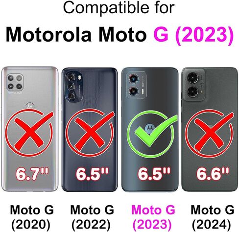 مصمم لمحفظة Motorola Moto G 5G 2023، غطاء قابل للطي للسيدات مع حامل من جلد البولي يوريثان المنقوش وفتحات لبطاقات الائتمان وحزام المعصم لهاتف Moto G 5G 2023 (فراشة زرقاء) in Kuwait