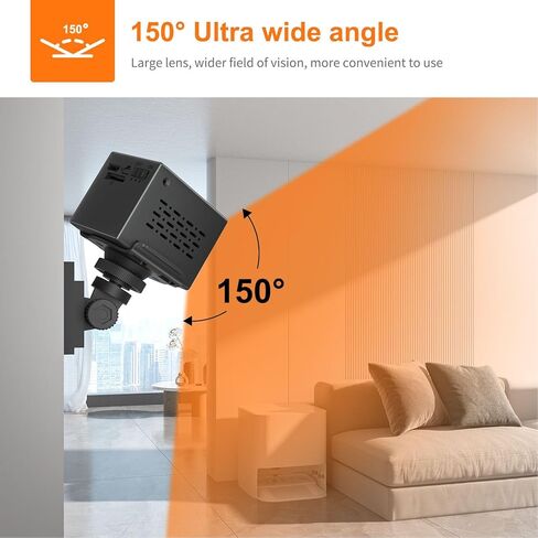 كاميرا احتياطية Sanpyl 4K مع كشف الحركة، كشف الصوت، زاوية واسعة 160 درجة، ليلية، مقاومة للماء، اتصال، تحكم، ليلة بالأشعة تحت الحمراء، in Kuwait