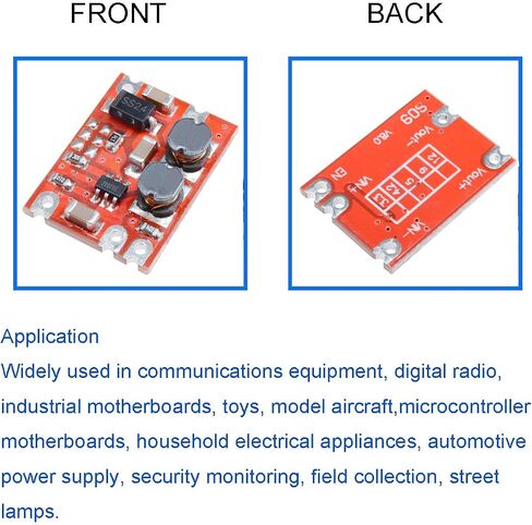 5 pcs 5V Buck Boost Power Module S09 Automatic Boost Buck Converter Module Input 3V-15V Output 3.3V/5V with red and Black Cable for Electronic DIY PCB in Saudi Arabia