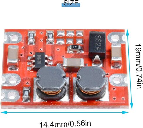 5 pcs 5V Buck Boost Power Module S09 Automatic Boost Buck Converter Module Input 3V-15V Output 3.3V/5V with red and Black Cable for Electronic DIY PCB in Saudi Arabia
