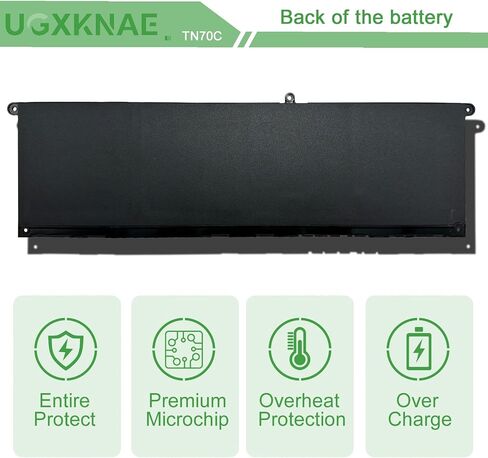 بطارية كمبيوتر محمول 64Wh TN70C متوافقة مع Dell Inspiron 3510 3511 3515 5310 5410 5418 5510 5515 5518 Vostro 3510 3515 3511 5510 5410 Latitude 3320 3330 3520 3420 Series Notebook V6W3 3 in Kuwait