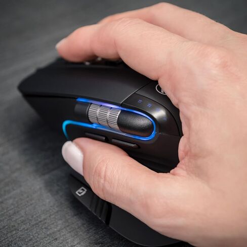 TELLUR Shade Bluetooth Mouse Silent Click, Rechargeable, 3200DPI, 8 Buttons, 4 Devices Simultaneously, Wireless Mouse with Silent Click, Win, Mac, Android, iOS, USB C, Nano Receiver in Kuwait