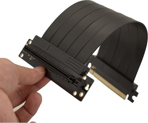 كابل رفع موسع PCIE 3.0 x16، كابل تمديد لبطاقة الرسومات بمنفذ PCI-E مرن عالي السرعة بزاوية يمنى PCI-E - 150 مم in Kuwait
