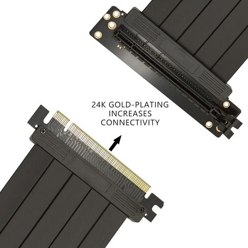كابل رفع موسع PCIE 3.0 x16، كابل تمديد لبطاقة الرسومات بمنفذ PCI-E مرن عالي السرعة بزاوية يمنى PCI-E - 150 مم in Kuwait