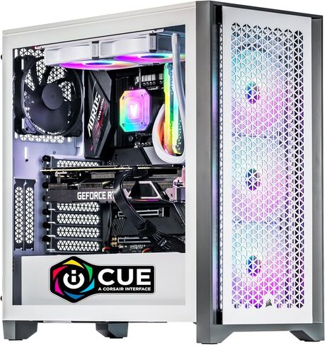Velztorm iCUE Certified Argentux Custom Built Gaming Desktop PC (Intel i7-11700K 8-Core, 16GB RAM, 512GB PCIe SSD + 1TB HDD (3.5), GeForce GTX 1660 Super, Wifi, Bluetooth, USB 3.2, Win 10 Home) in Saudi Arabia