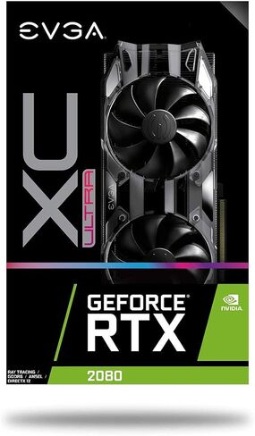 EVGA GeForce RTX 2080 XC ULTRA GAMING، 8 جيجابايت GDDR6، مراوح HDB مزدوجة وبطاقة رسومات RGB LED 08G-P4-2183-KR in Kuwait