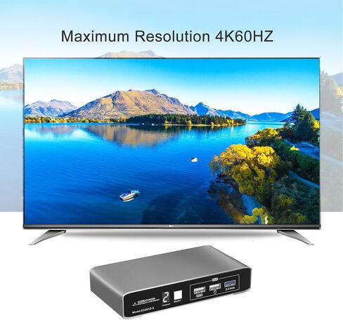 KVM Switch, USB3.0, HDMI2.1, Support 8K@60Hz,Wired Remote Switch,with USB3.0 Hub, 2pcs HDMI2.1 Cables+2pcs USB3.0 Cables in Saudi Arabia