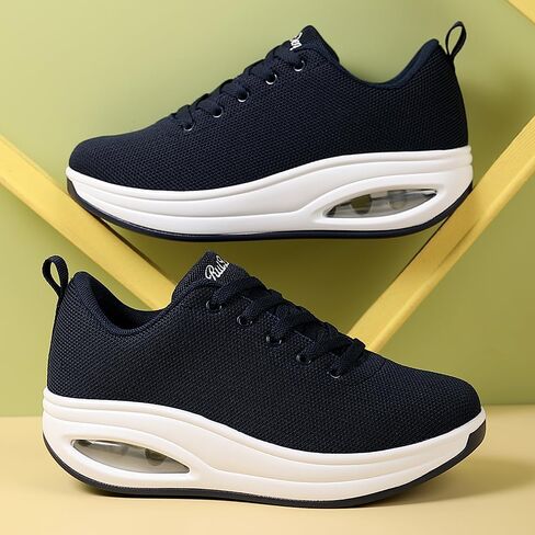 Oude Sneakers for Women Comfortable | Shoes for Women Traveling | 2 Inch Air Cushion Rocker Bottom in Saudi Arabia