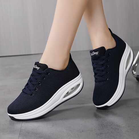 Oude Sneakers for Women Comfortable | Shoes for Women Traveling | 2 Inch Air Cushion Rocker Bottom in Saudi Arabia