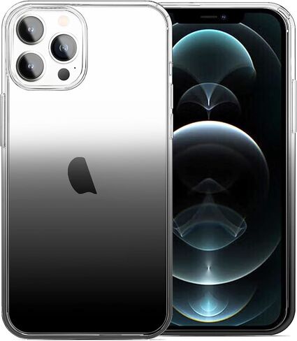 حافظة JJGoo متوافقة مع هاتف iPhone 12 Pro Max، شفافة، ناعمة ومضادة للصدمات، حافظة هاتف رفيعة وممتصة للصدمات in Kuwait
