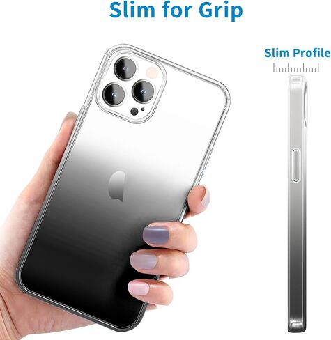 حافظة JJGoo متوافقة مع هاتف iPhone 12 Pro Max، شفافة، ناعمة ومضادة للصدمات، حافظة هاتف رفيعة وممتصة للصدمات in Kuwait