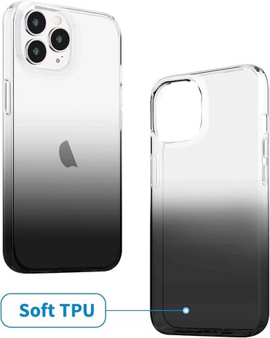 حافظة JJGoo متوافقة مع هاتف iPhone 12 Pro Max، شفافة، ناعمة ومضادة للصدمات، حافظة هاتف رفيعة وممتصة للصدمات in Kuwait