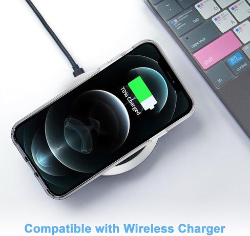 حافظة JJGoo متوافقة مع هاتف iPhone 12 Pro Max، شفافة، ناعمة ومضادة للصدمات، حافظة هاتف رفيعة وممتصة للصدمات in Kuwait
