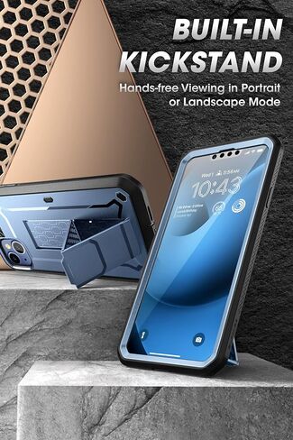 حافظة SUPCASE لهاتف iPhone 14 Plus مع واقي شاشة (Unicorn Beetle Pro)، [حامل مدمج ومشبك حزام] [حماية من الدرجة العسكرية] حافظة هاتف واقية متينة شديدة التحمل لهاتف iPhone 14 Plus، أسود in Saudi Arabia