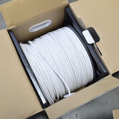 1000Ft Cat6 100% الصلبة النحاس CMP مكتملة 23AWG احباط محمية F/UTP 4-Pairs قسط شبكة LAN كابل فلوك تمرير 550MHz الأبيض in Kuwait