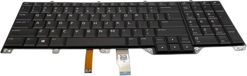 لوحة مفاتيح سوداء بتصميم أمريكي مع بديل بإضاءة خلفية لجهاز Dell ALIENWARE 17 R4 0N7KJD N7KJD in Kuwait