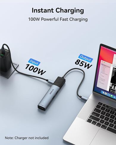 MOKiN USB C Hub Multiport Adapter, 7 in 1 USB C to 4K@60HZ HDMI Mac Dongle Adapter, PD 100W,SD/MicroSD, USB A 3.0 and USB C 3.0, USB C Adapter to USB Hub Slim for MacBook Air/Pro iPad Laptop in Saudi Arabia
