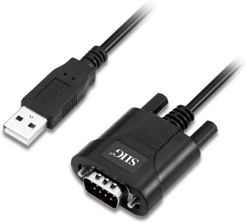 كابل محول تسلسلي USB صناعي بمنفذ واحد إلى RS-232 Db-9 (9 سنون) من SIIG، بدون تثبيت برنامج التشغيل أو البرنامج، التوصيل والتشغيل، [Windows /8/7/Vista/XP، Mac OS X 10.1 أو أحدث] (ID-SC0211-S2) in Saudi Arabia