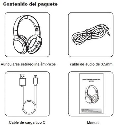 سماعات كومباك النشطة بخاصية إلغاء الضوضاء، لاسلكية، سماعات رأس بلوتوث فوق الأذن، صوت ممتاز، سماعة ألعاب، وقت تشغيل 50 ساعة، شحن سريع، وسادات أذن ناعمة (أسود) in Kuwait