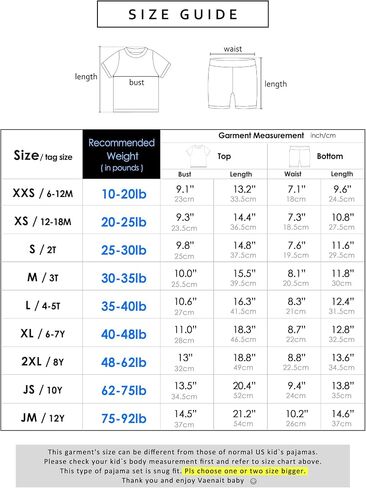 Vaenait Baby 6M-12Y Kids Boys Girls Toddler Solid Cotton Daily Short Summer Pajamas Pyjamas Sleepwear Set Macaron in Kuwait