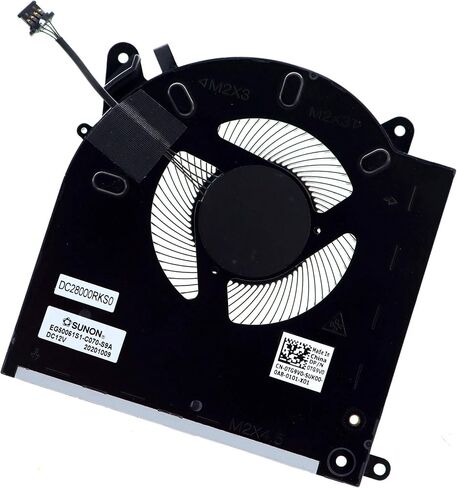 Deal4GO 12V/1A CPU Cooling Fan D1X38 0D1X38 w/Graphics GPU Fan Set TG9V0 0TG9V0 بديل لـ Dell Alienware M15 R3 M15 R4 (مع RTX 2070 3070 3080) in Kuwait