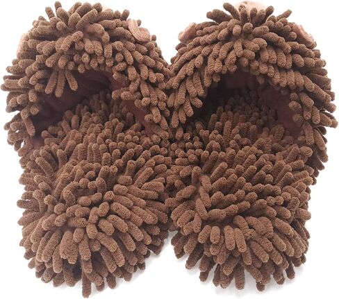 ofoot Womens & Childrens Cute Warm Fuzzy House Slippers Adult Furry Animal Shoes Non Slip Rubber Sole,Monkey Rabbit Koala Fox Owl Cat Lion Bunny Gorilla (Brown Lion,US 11-13 in Saudi Arabia
