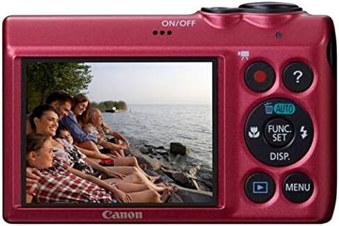 كاميرا Canon PowerShot A810 16.0 ميجابكسل رقمية مع تكبير الصورة الرقمية 5X وعدسة واسعة الزاوية 28 مم مع تسجيل فيديو عالي الدقة 720 بكسل (أحمر) (متجدد) in Saudi Arabia